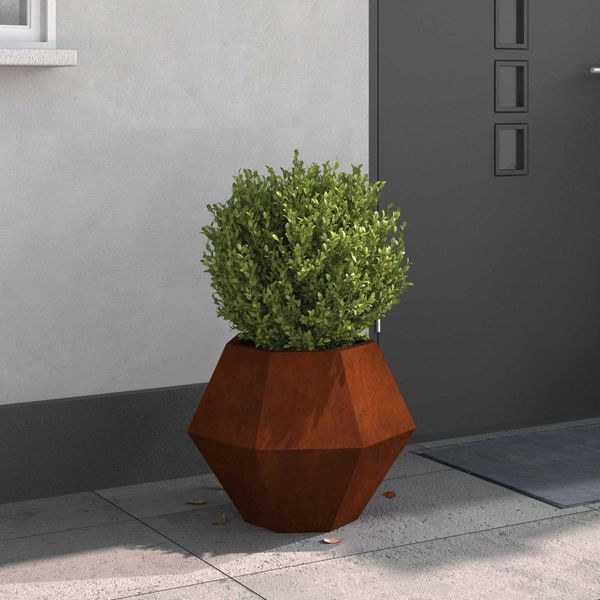Maison Exclusive - Vaso Da Fiori Ruggine 50 X 50 X 40 Cm Acciaio Resistente Alle Intemperie-image
