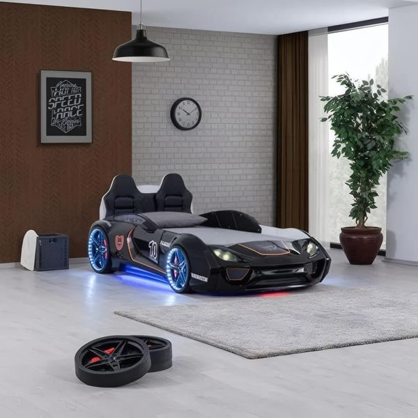 Letto Per Bambini Di Design Letto A Forma Di Auto Letti In Plastica-image