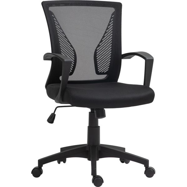 Sedia Da Ufficio Fortuna Lai Con Funzione Di Inclinazione, Sedia Da Scrivania Regolabile In Altezza, Sedia Girevole Con Portata Fino A 120 Kg, Per Ufficio, Studio, Nera-image