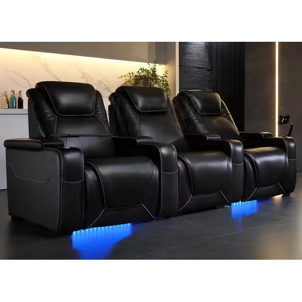 Poltrone Da Cinema In Pelle – Per Serate Al Cinema Eleganti E Confortevoli.-image