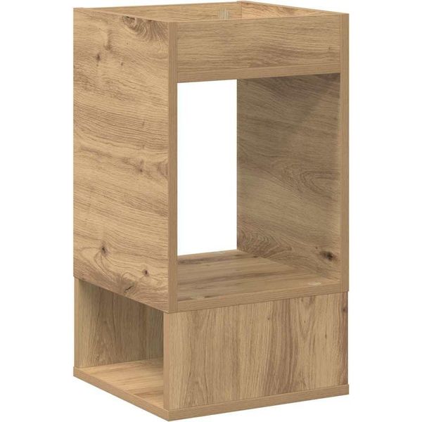 Vidaxl Tavolino Artisan In Rovere 30 X 30 X 56 Cm Materiale Ligneo-image