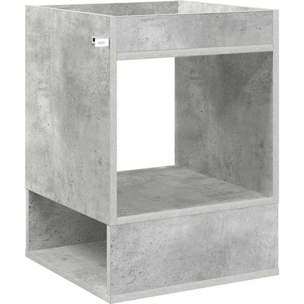 Vidaxl Tavolino In Cemento Grigio 40 X 40 X 56 Cm Materiale Ligneo-image