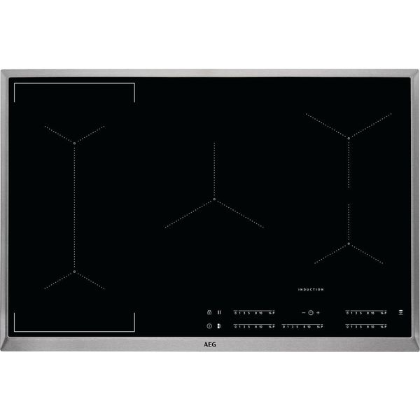 Elettrodomestici Aeg Piano Cottura In Vetroceramica, 80 Cm, 5 Fuochi A Induzione, Maxisense, Edst IKE85441XB-image
