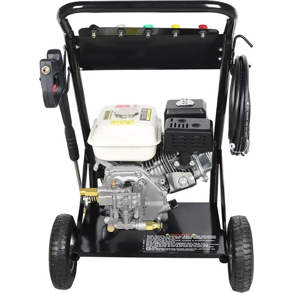 Idropulitrice A Benzina - 4 Tempi - 7,5 Cv - 2200 Psi - 3400 Giri/Min - Pulitore Di Superfici Incluso - Ce-image