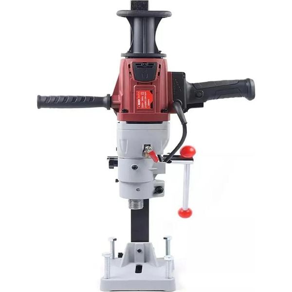 Carotatrice Manuale - Diamante Ad Acqua/A Secco Per Calcestruzzo - 2200 W, 180 Mm, 1200 Giri/Min, 220 V 50 Hz Ca, Guarnizione Impermeabile, Motore Interamente In Rame - Rosso-image