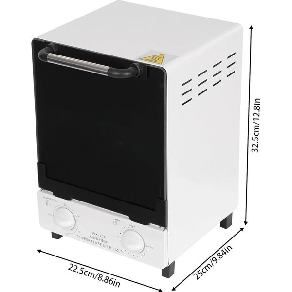 Sterilizzatore Per Strumenti 12 L - Calore Secco/Autoclave - Alta Temperatura - Con Inserto - Per Strumenti Per Manicure E Strumenti Dentali-image