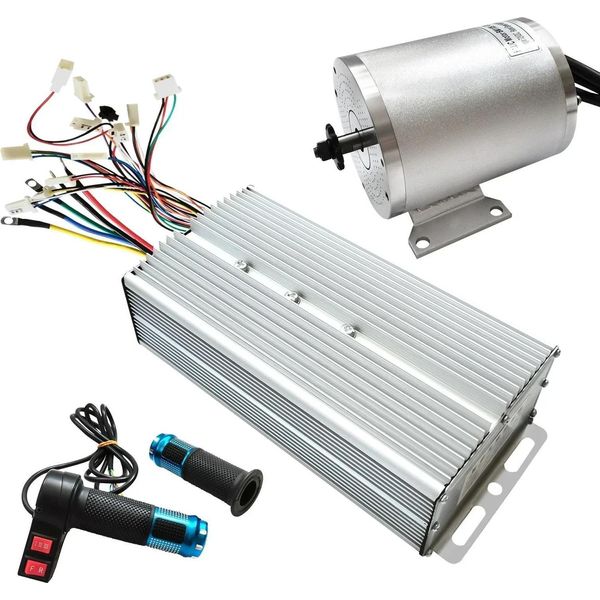 Kit Motore Cc Senza Spazzole Con Controller - Motore BM1109 - 72 V - 3000 W - Controller 60-72 V 80 A - Per Go-Kart Ed E-Scooter - Bianco-image