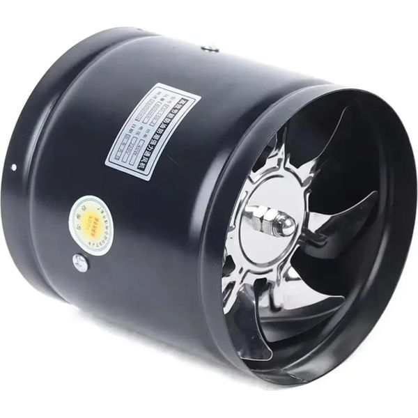 Ventilatore Da Canale - Ventilatore Assiale In Linea Per Aria Di Scarico - 150 Mm - 600 M³/H - 2800 Giri/Min - 40 W - 220 V - 7 Pale - Nero-image