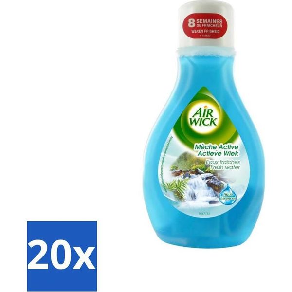 Air Wick – Deodorante Per Ambienti – Active Wick Fresh Water – 375 Ml - Confezione Risparmio - 20 Pezzi-image