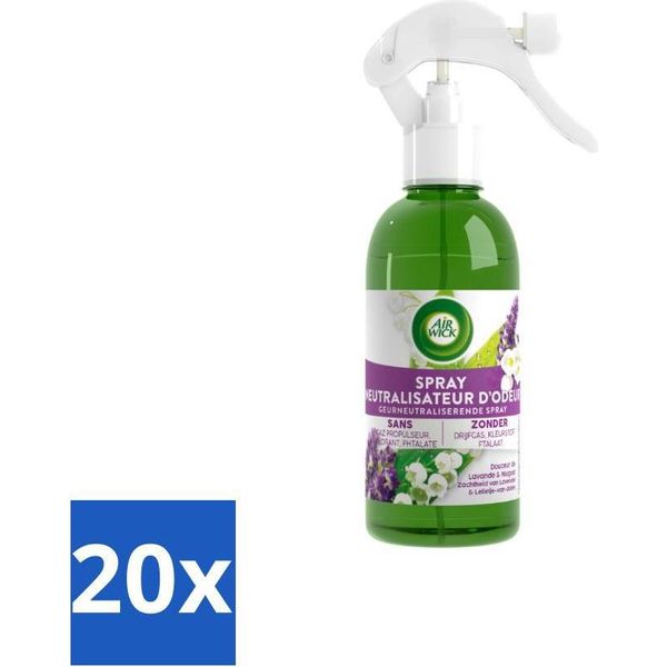 Air Wick – Spray Per Ambienti – Active Fresh Lavanda & Giglio – 237 Ml - Confezione Risparmio - 20 Pezzi-image