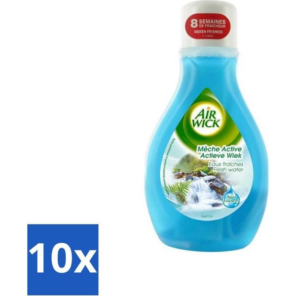 Air Wick – Deodorante Per Ambienti – Active Wick Fresh Water – 375 Ml - Confezione Risparmio - 10 Pezzi-image