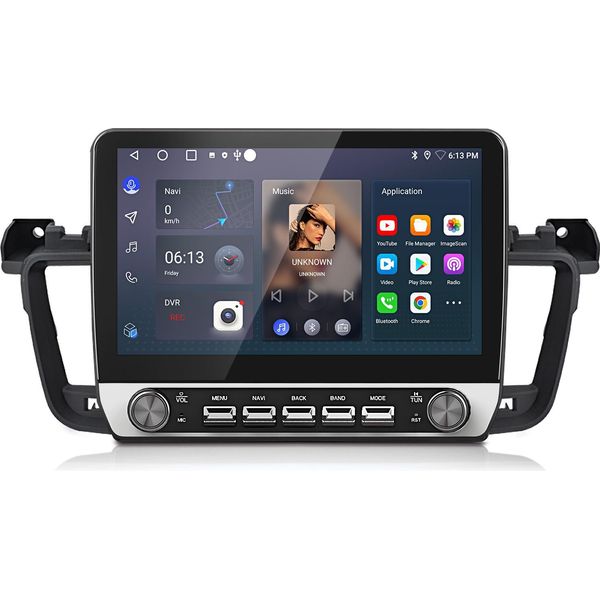 Autoradio Android 15 Da 10,1 Pollici 2+64 Gb Per Peugeot 508 2011-2018 Wireless Carplay Android Auto Wifi Gps Navi Rds Dsp Dab+ Bt Con Manopola-image