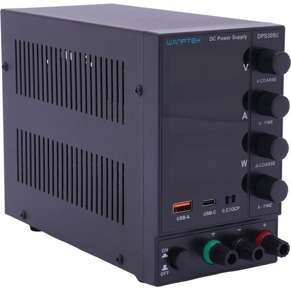Alimentatore Da Laboratorio Cc - DPS305U - Regolabile 0-30 V - 0-5 A - 150 W - Spina Ue - Con Cavo Di Alimentazione - Nero-image