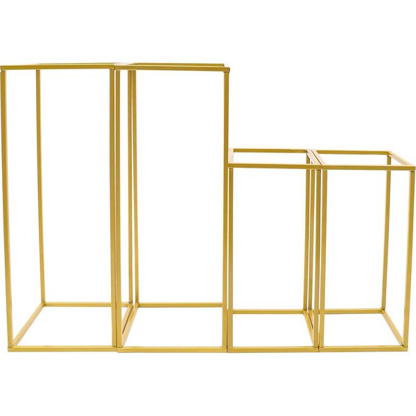 Set Di Supporti Per Fiori - Supporti Centrotavola Per Matrimoni - Set Da 4 - Ferro - Supporti A Colonna Per Decorazioni Da Tavola - Oro-image