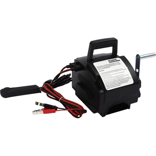 Verricello Elettrico - Verricello Motorizzato Portatile - Cavo In Acciaio Da 9,2 M - Sollevamento/Traino Per Auto, Rimorchi, Camion, Barche - Compatto - Nero-image