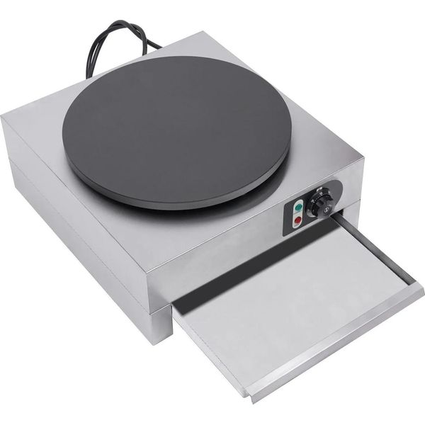 CrêPe Maker Elettrico - Piastra Antiaderente 40 Cm - 3 Kw - Regolabile Da 50 A 300 °C - 220 V 50 Hz - Facile Da Pulire - Per CrêPes E Pancake-image