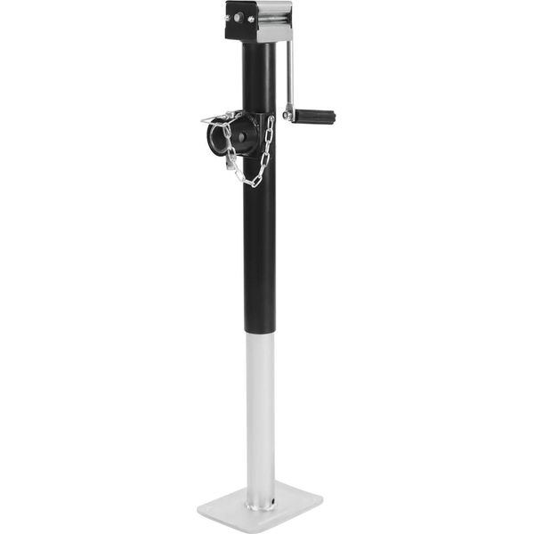 Piedino Di Supporto Per Rimorchio - Cavalletto Di Supporto Manuale - Capacità Di Carico 2,27 T - Altezza 57-94 Cm, Corsa 38 Cm - Acciaio Q235 E 45# - Resistente Alla Corrosione - Nero/Argento-image