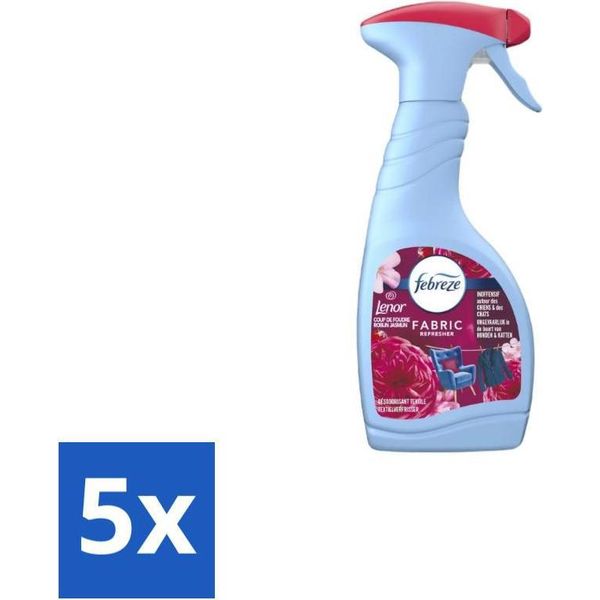 Febreze – Spray Per Tessuti – Gelsomino E Rubino – 500 Ml - Confezione Risparmio - 5 Pezzi-image