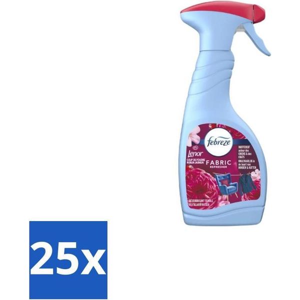 Febreze – Spray Per Tessuti – Gelsomino E Rubino – 500 Ml - Confezione Risparmio - 25 Pezzi-image