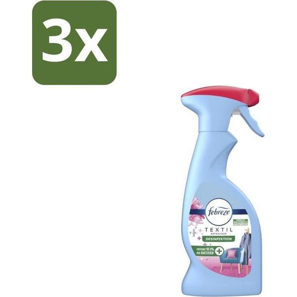 Febreze Spray Per Tessuti – Garofani Rosa – 375 Ml - Confezione Risparmio - 3 Pezzi-image
