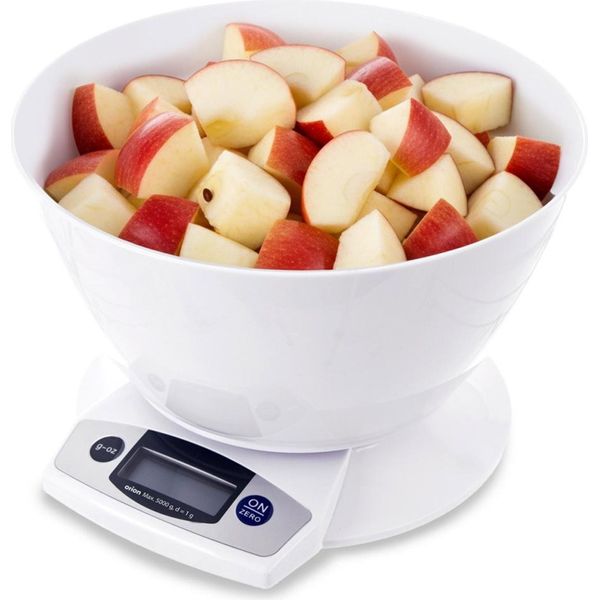 Orion | Bilancia Da Cucina Digitale Con Ciotola - 2,5 L - Bilancia Elettronica 5 Kg - Funzione Di Pesatura Supplementare-image