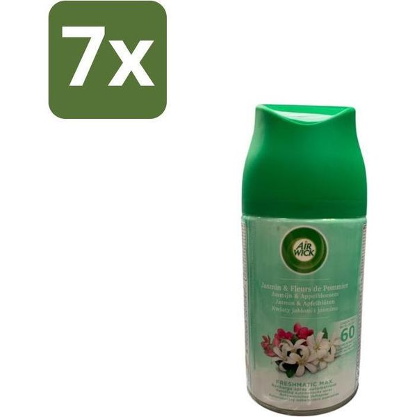 Air Wick – Ricarica – Freshmatic Gelsomino E Fiori Di Melo – 250 Ml - Confezione Risparmio - 7 Pezzi-image