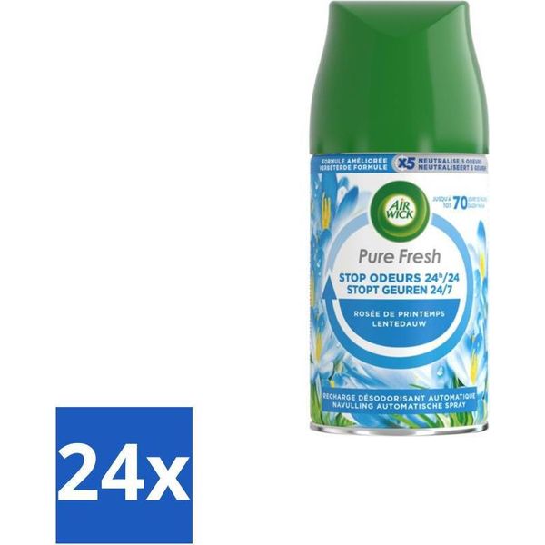 Air Wick – Ricarica – Freshmatic Pure Spring Dew – 250 Ml - Confezione Risparmio - 24 Pezzi-image