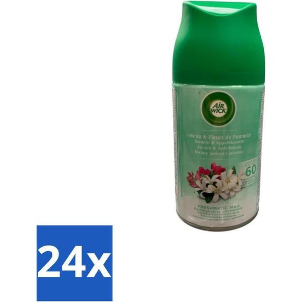 Air Wick – Ricarica – Freshmatic Gelsomino E Fiori Di Melo – 250 Ml - Confezione Risparmio - 24 Pezzi-image