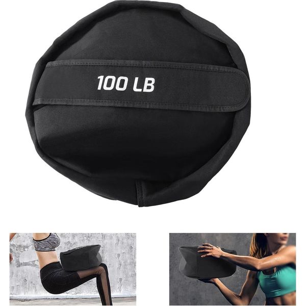 Sacco Da Allenamento - Sacco Da Palestra - Capacità Di Carico 30-45 Kg - Dimensioni 40×40×20 Cm - Poliestere - Per Allenamento Della Forza E Cross Training - Nero-image