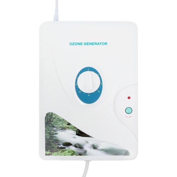 Generatore Di Ozono - Ozonizzatore E Purificatore D'aria/Sterilizzatore D'acqua - 600 Mg/H Di Ozono - 8 W - Ac 220 V 50 Hz - Timer 1-60 Min - Per Frutta E Verdura - Bianco-image