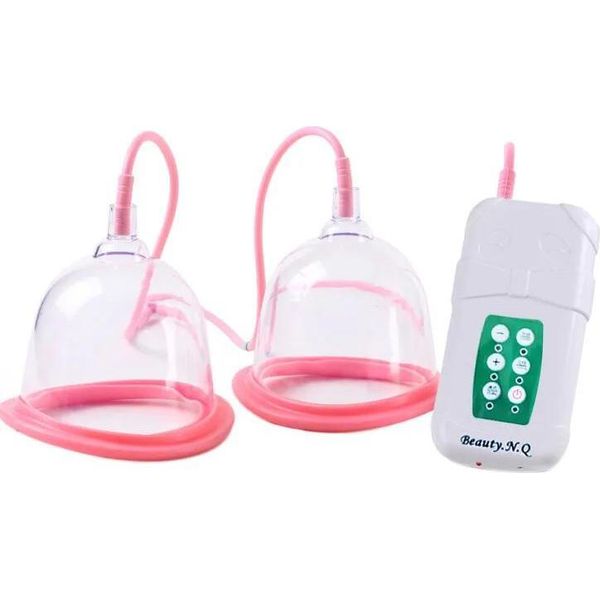 Pompa Per L'aumento Del Seno - Massaggiatore A Vuoto - Coppe In Silicone - Sollevamento E Rassodamento Rapidi - Supporto Dopo Il Parto - Spina Ue - Rosa-image