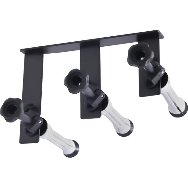 Sistema Di Sfondo Per Studio Fotografico - Supporto A Parete A 3 Rulli - Manuale Con Catena - 6 Nuclei Di Espansione + 3 Catene - Per Tubi Ø 4,8 Cm - Distanza Tra I Ganci 9 Cm - Nero/Bianco-image