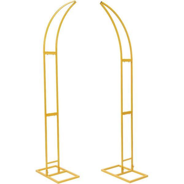 Arco Nuziale - Supporto Per Sfondo - 2 Pezzi - Tubo D'acciaio - Altezza 2,1 M - Xl - Capacità Di Carico 5 Kg Per Supporto-image