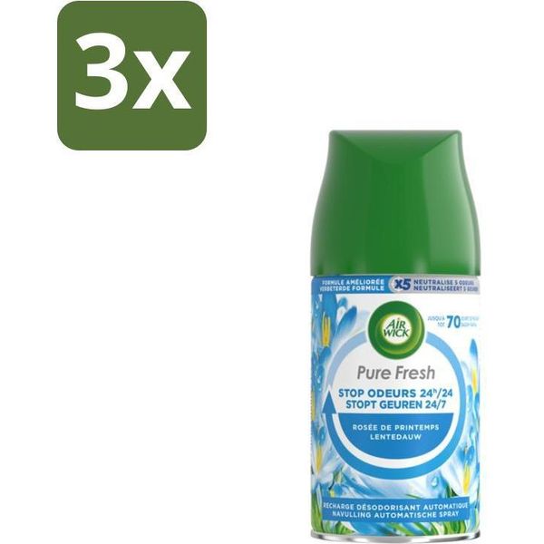 Air Wick – Ricarica – Freshmatic Pure Spring Dew – 250 Ml - Confezione Risparmio - 3 Pezzi-image