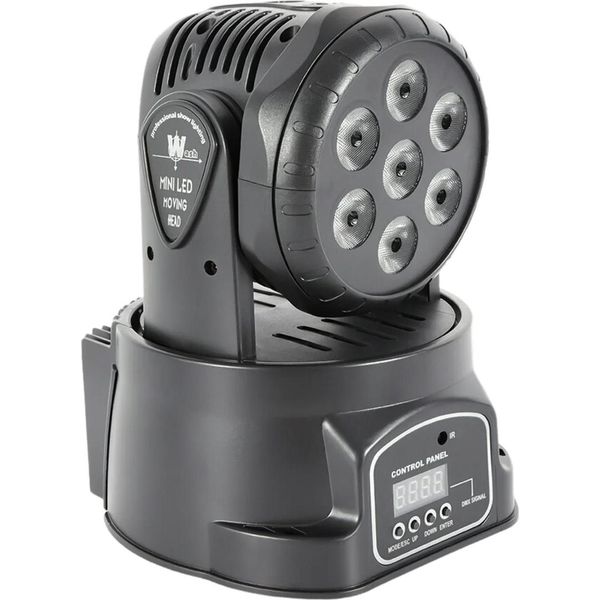 Luci Da Palcoscenico - Luce Dj Multieffetto DMX512 - 105 W - Led 4 In 1 - Motore Passo-Passo - 9/14 Canali - Spina Ue - Nero-image