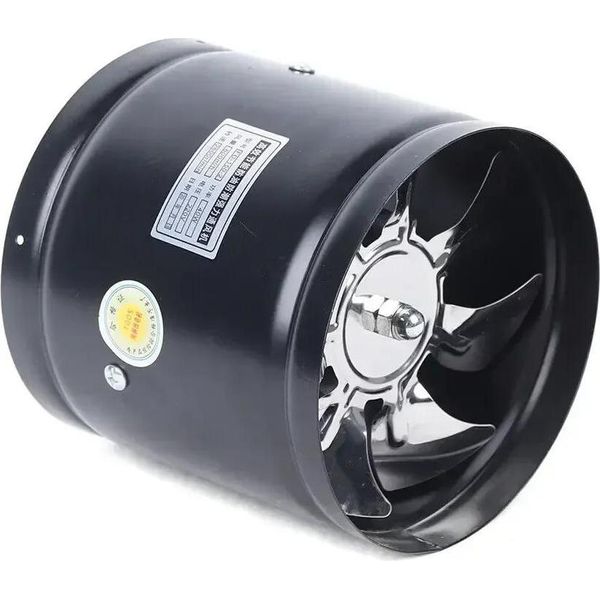Ventilatore Tubolare - Ventilatore Di Scarico In Linea - Ø 15 Cm - 500 M³/H - 220 V 40 W - 2800 Giri/Min - Nero-image