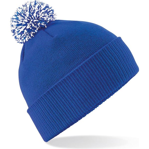 Cappello Invernale Da Bambina Beechfield Duo Extreme Snowstar RW243 (Taglia Unica) (Royal/Bianco)-image
