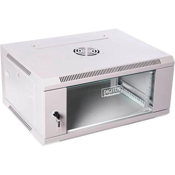 Digitus DN-W19 06U/450 Rack Cabinet 6U Wall Mounted Rack Light Grey-image