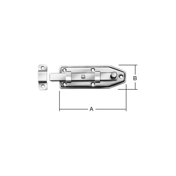 Vormann Fensterriegel Mit Schlaufe, Gerade B30Xl80Xs1Mm Edelstahl Rostfrei (010102080)-image