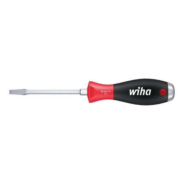 Wiha Schraubendreher Softfinish® Schlitz Mit Durchgehender Sechskantklinge Und Massiver Stahlkappe 8,0 Mm X 150 Mm (03228)-image