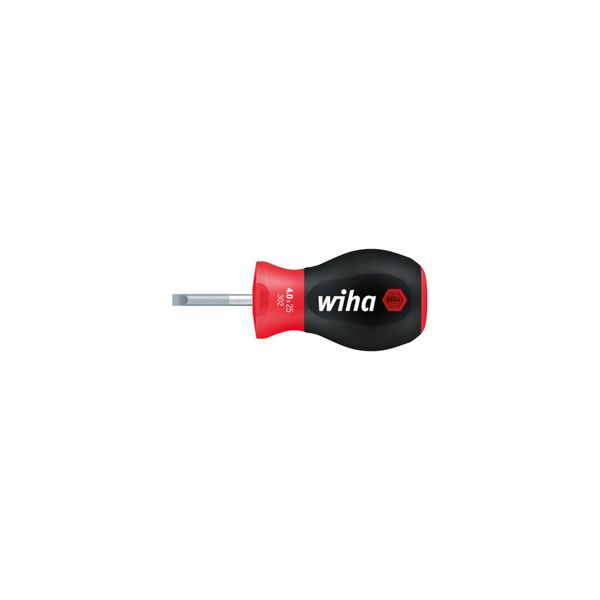 Wiha Schraubendreher Softfinish® Schlitz Mit Kurzer Rundklinge, Stubby 5,5 Mm X 25 Mm (26965)-image