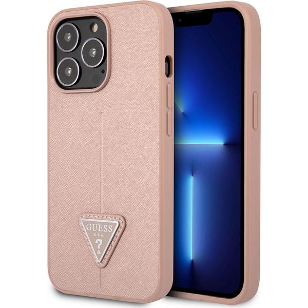 Guess Guhcp13Xpsatlp Iphone 13 Promax 6,7 RóżOwy/Pink Custodia Rigida Logo Saffianotriangle-image