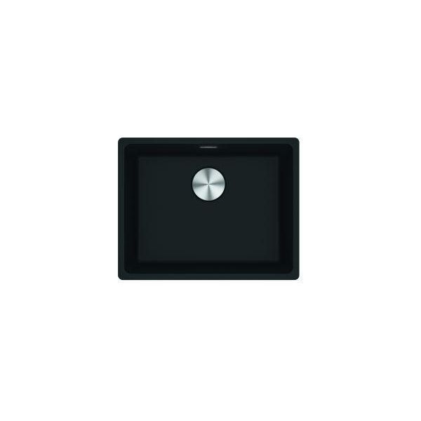 Lavello Sottopiano Franke Maris Mrg 110-52 Fragranit Nero Opaco, Valvola A Pulsante-image