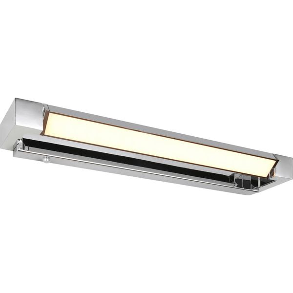 Lampada Da Parete Per Bagno Sopra Lo Specchio Cromo Oblunga 50 Cm Mobile Cambia Colore Led 9W Fabrizio Trio-image