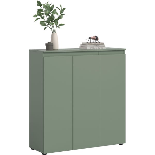 Mehrzweckschrank Home Affaire "Cipela, 105X111 Cm, Viel Stauraum, Variable EinlegeböDen, Universal", GrüN (Smoke GrüN), B:105Cm H:111Cm T:37Cm, Fsc-Zertifizierter Holzwerkstoff, SchräNke, Mehrzweckschrank, Schuhschrank, Kleiderschrank, Universalschrank, Aktenschrank, Schrank-image