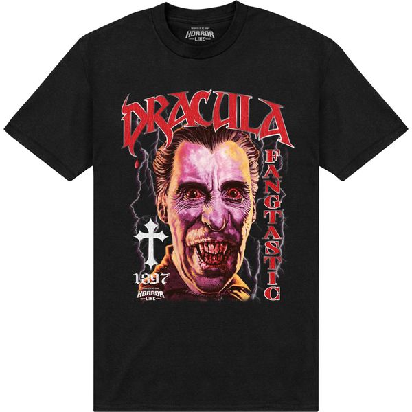 Horror Line - Maglietta "Fangtastic"" Per Uomo/Donna Unisex PN1046 (L) (Nero)"-image