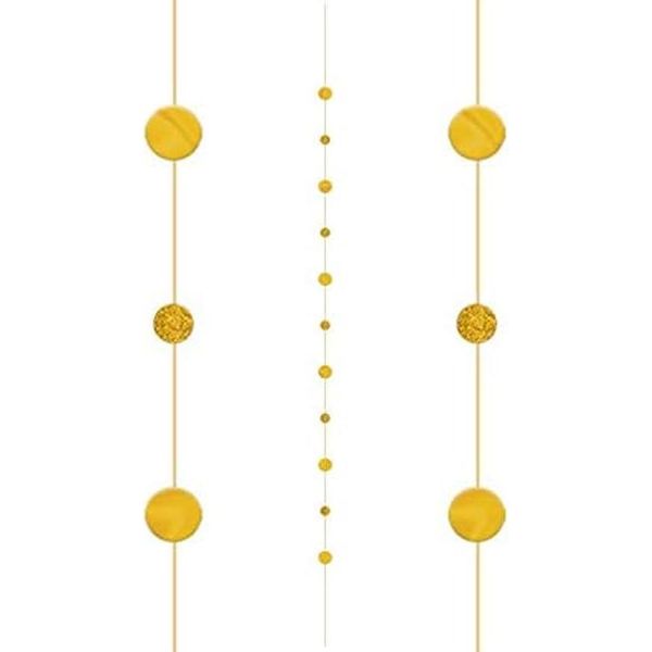 Amscan - Filo - Decorazione Da Appendere - Plastica SG36036 (Taglia Unica) (Oro)-image