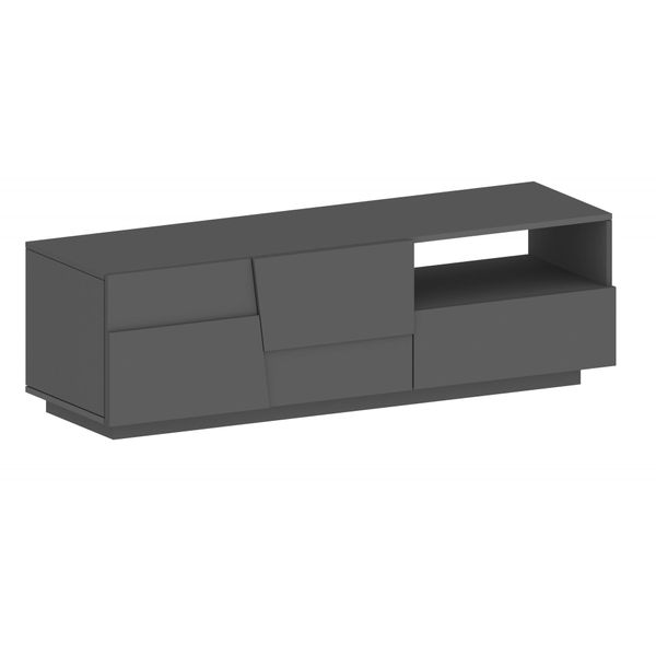 Lowboard Home Affaire "Pongo", Schwarz (Anthrazit Matt), B:150Cm H:46Cm T:44,2Cm, Holzwerkstoff, Sideboards, Lowboard-image