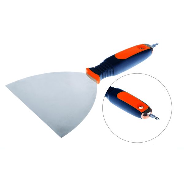 Spatola Per Superfici Motive 150 Mm Con Punta E Cappuccio D'impatto Spatola Per Cartongesso In Acciaio Inox-image