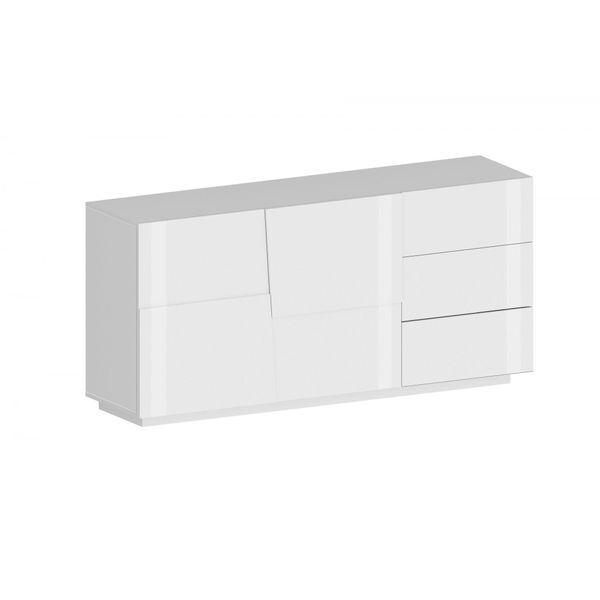 Sideboard Home Affaire "Pongo", Weiß (Weiß Hochglanz), B:180Cm H:86Cm T:44,2Cm, Holzwerkstoff, Sideboards, Sideboard-image